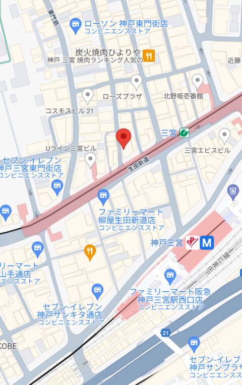 マップ｜オオカミちゃん（ガールズバー/三宮）