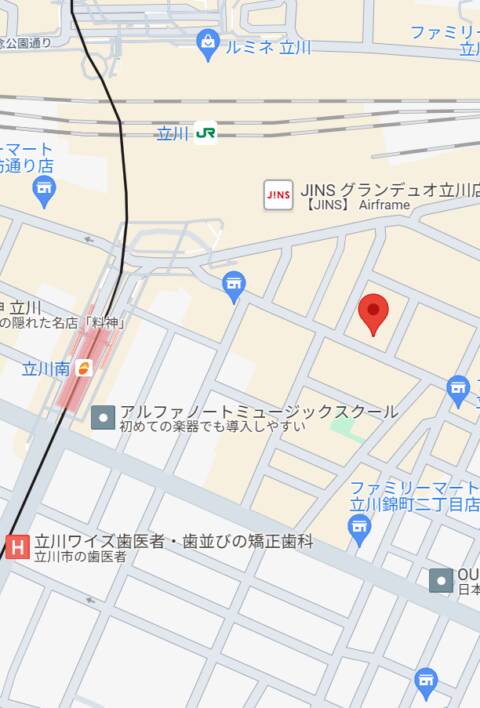 マップ｜B4 立川店（ガールズバー/立川）