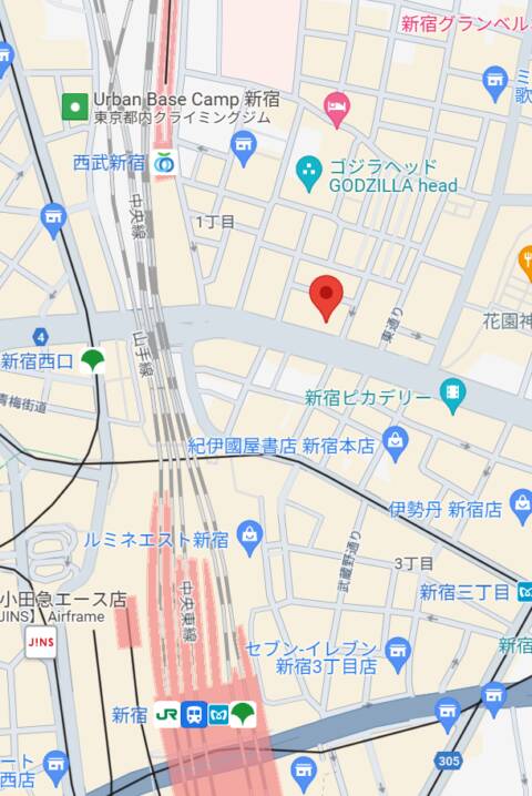 マップ｜電脳サキュバス（ガールズバー/新宿歌舞伎町）