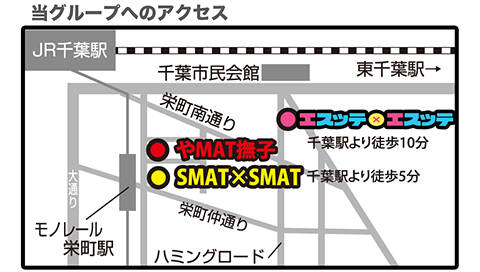 マップ｜SMAT×SMAT（スマットスマット）（マットヘルス/千葉栄町）