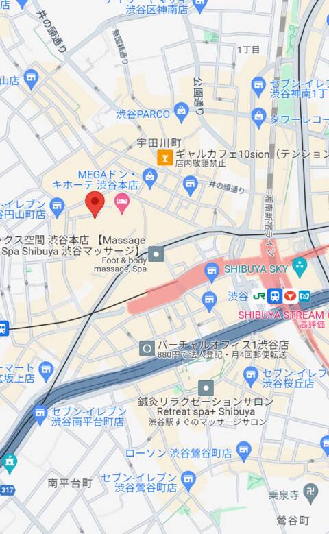 マップ｜遊心楼・ユウシンロウ（いちゃキャバ/渋谷）