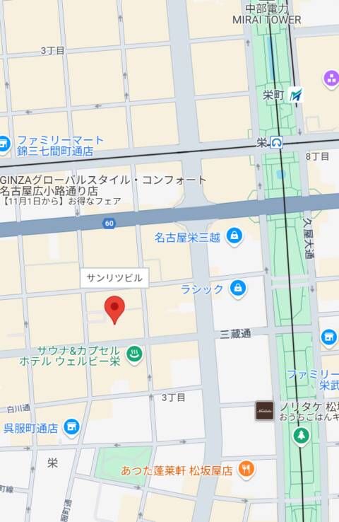 マップ｜クラブダイヤモンド名古屋（ニューハーフヘルス/栄）