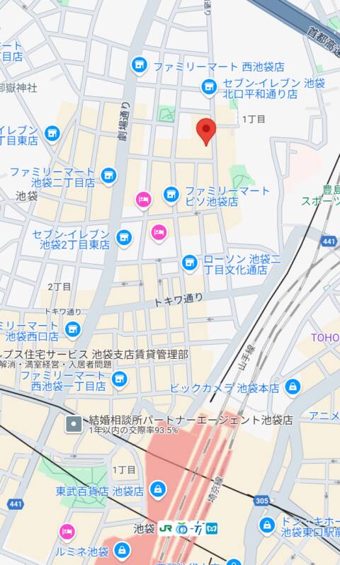 マップ（受付所）｜アクトレス池袋店(ユメオト)（回春エステ/池袋）