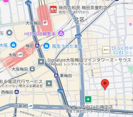 マップ（受付所）｜Evolution1st キタ兎我野店（ホテヘル＆デリヘル/大阪発・近郊）