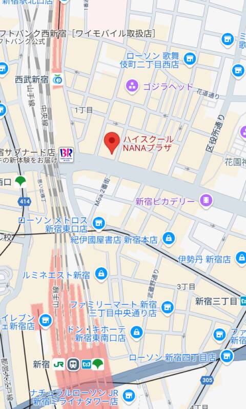 マップ|ハイスクールナナプラザ(キャバクラ/新宿歌舞伎町)