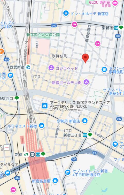 マップ|ポセイドン新宿(キャバクラ/新宿歌舞伎町)