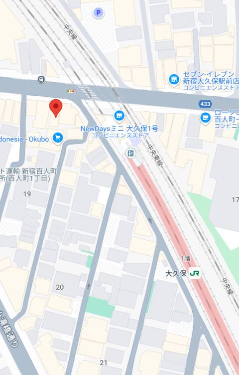 マップ（受付所）｜大久保駅前人妻横丁（人妻系ホテヘル/大久保）