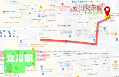 マップ（受付所）｜立川女学園（ホテヘル＋デリヘル/立川）