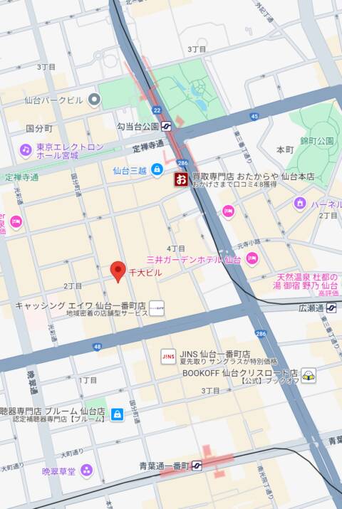 マップ｜えぷどる（セクキャバ/国分町）