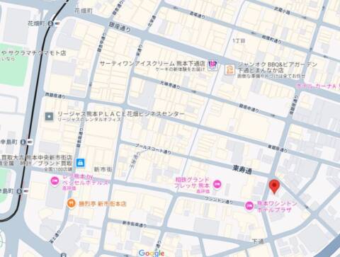 マップ｜チューリップ熊本店（ソープランド/中央街）