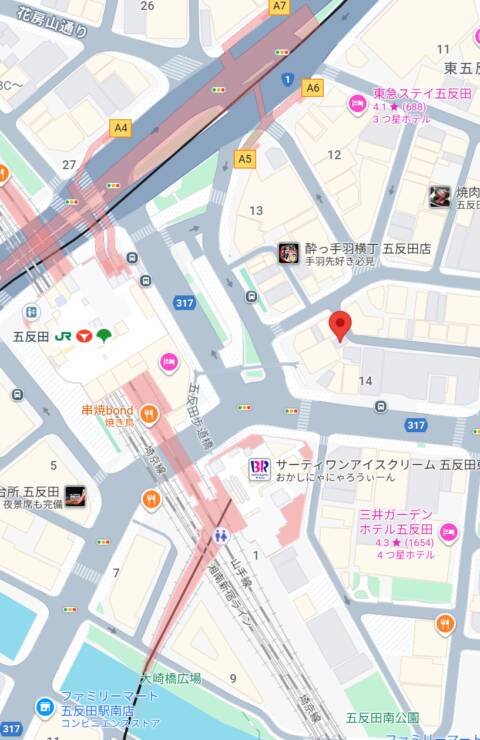 マップ（受付所）｜全裸コレクション or 妄想痴漢電車（ホテヘル/五反田）