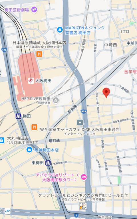 マップ｜ラウンジオースリー（キャバクラ/梅田）