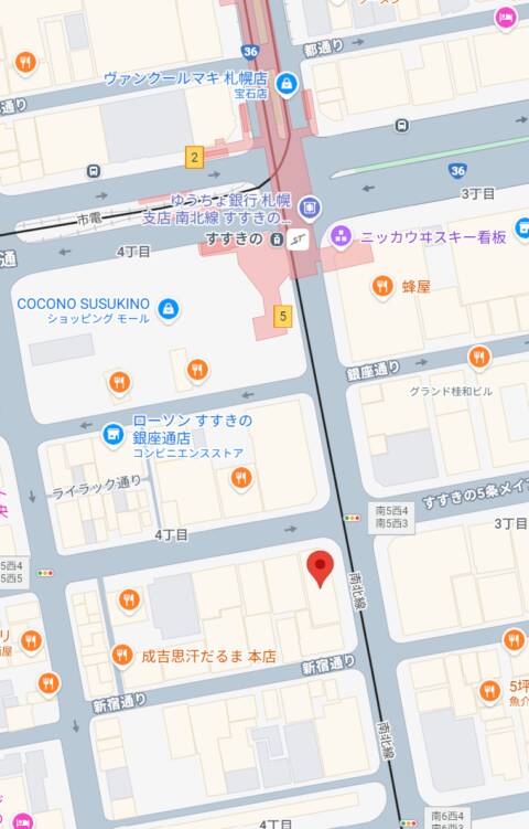 マップ|ハピネス札幌 ROUND2(ソープランド/すすきの)