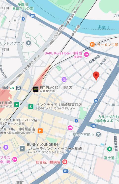 マップ｜川崎美女革命（ソープランド/川崎堀之内）