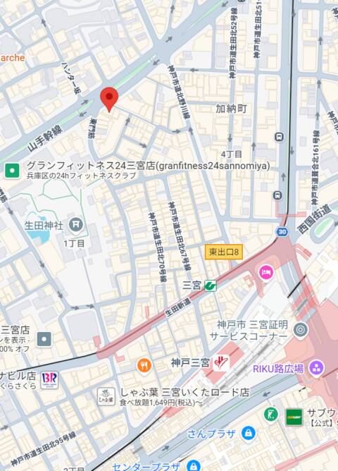 マップ(受付所)|Canx2 R40神戸店(人妻系ホテヘル&デリヘル/三ノ宮)