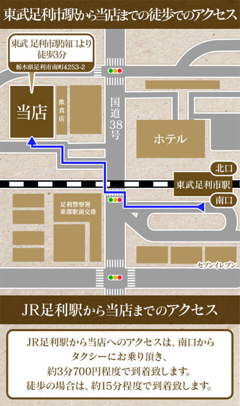 マップ|足利ソープ SBC(ソープランド/足利)