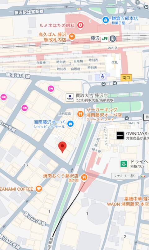 マップ|Stylish Bar E-girls (イーガールズ)(ガールズバー/藤沢)