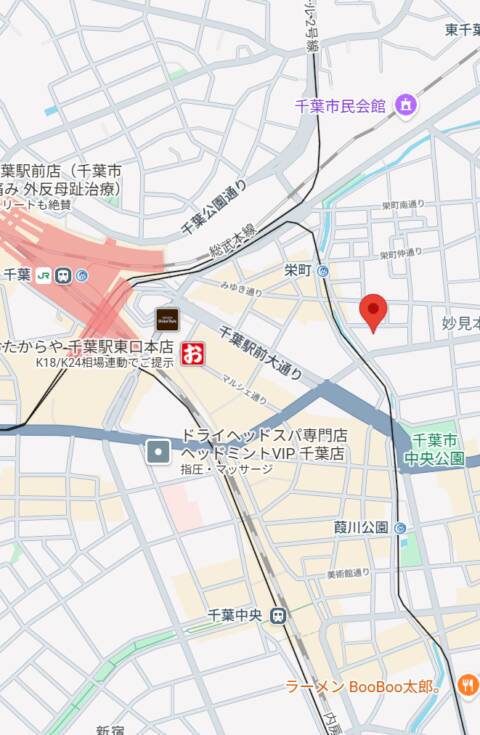 マップ｜特別美人千葉本店（ソープランド/千葉栄町）
