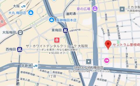 マップ（受付所）｜秘花梅田店（人妻ホテヘル＆デリヘル/梅田発・周辺）