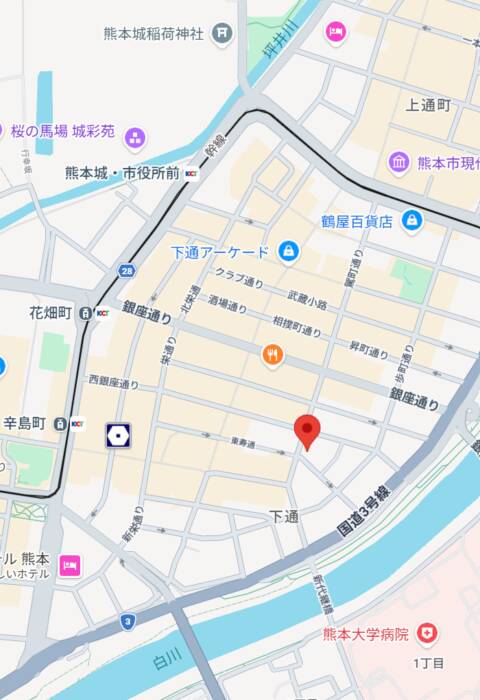 マップ｜Club Piaa(クラブピア)熊本（高級ソープランド/中央街）