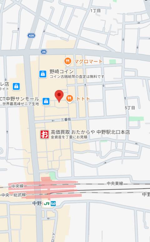 マップ|ラヴィール(ラウンジ/中野)