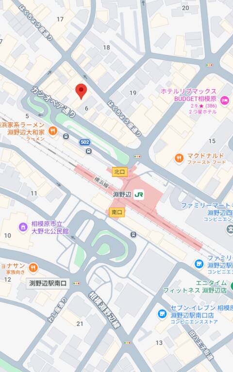 マップ｜GIRL'S BAR TIA 淵野辺店 (ティア)（ガールズバー/相模原）