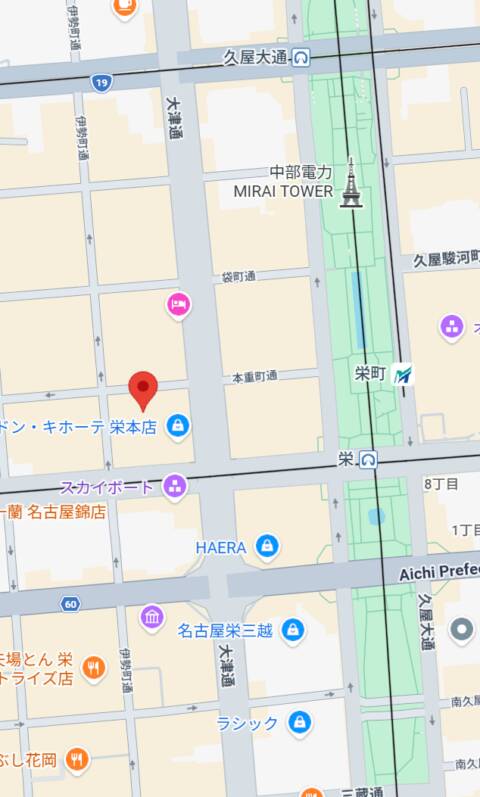 マップ|Panther(パンサー) 名古屋錦店(ガールズバー/栄)