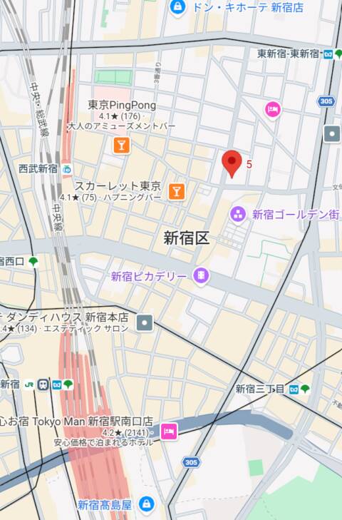 マップ｜アルセーヌ（セクキャバ/新宿歌舞伎町）
