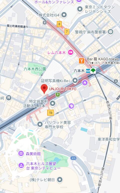 マップ|UNJOUR TOKYO(キャバクラ/六本木)