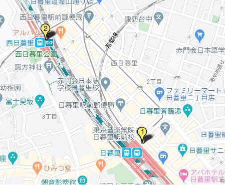 待ち合わせ場所～日暮里駅（東口）　西日暮里駅～｜東京上野人妻援護会（人妻系デリヘル/上野発・近郊}）