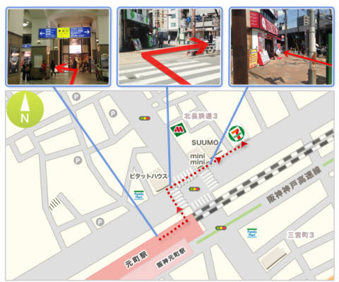 待ち合わせ場所　セブンイレブン神戸北長狭通3丁目店｜神戸痴女性感フェチ倶楽部（派遣型M性感/三宮発・近郊）