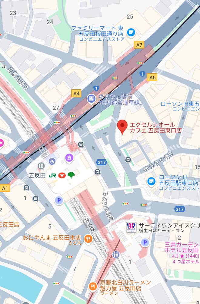 五反田駅東口で待ち合わせの場合｜エステdeヒットパレード五反田（人妻系風俗エステ/五反田発・近郊）