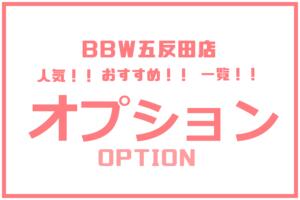 オプション一覧 BBW五反田店（五反田/デリヘル）