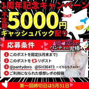 1周年記念キャンペーン 姫が恋したパンティー泥棒（日暮里/デリヘル）