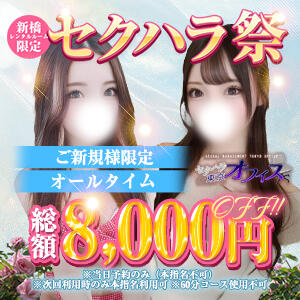 8月限定♪時間限定12：00～24：00までの【セクハラ祭り】限定割引！！ セクハラ東京オフィス（新橋/デリヘル）