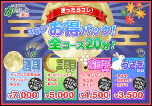迷ったらコレ360°お得パック♪ かりんとplus　上野御徒町（上野/デリヘル）