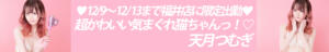 12/9～12/13 ♡メロメロ不可避♡超かわいいご奉仕こねこちゃん♡天月つむぎ 福井店限定出勤! ニューハーフヘルスLIBE福井店（福井/ニューハーフ）