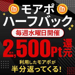 【毎週水曜日開催】モアポハーフバック モアグループ春日部人妻城（春日部/デリヘル）