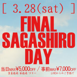 3.28(土) FINAL SAGASHIRO DAY 相模原人妻城（相模原/デリヘル）