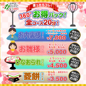 迷ったらコレ360°お得パック♪ かりんとplus　上野御徒町（上野/デリヘル）