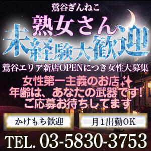 新店につき女性を急募しています！！ ぎんねこ（鶯谷/デリヘル）