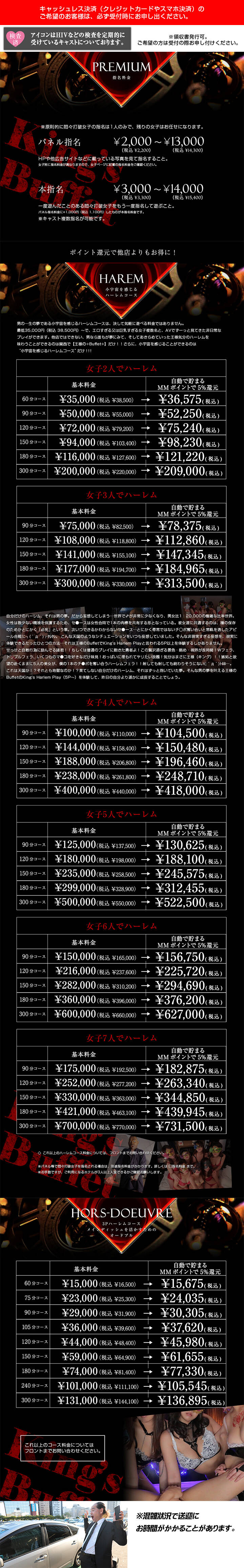 |王様のビュッフェ大阪店(3Pハーレム専門デリヘル/大阪発・近郊)