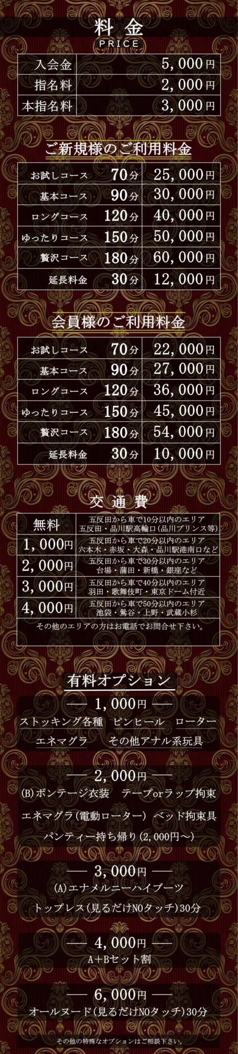 システム｜高輪AQUA（高級会員制アロマエステ＆M性感/五反田発・23区）