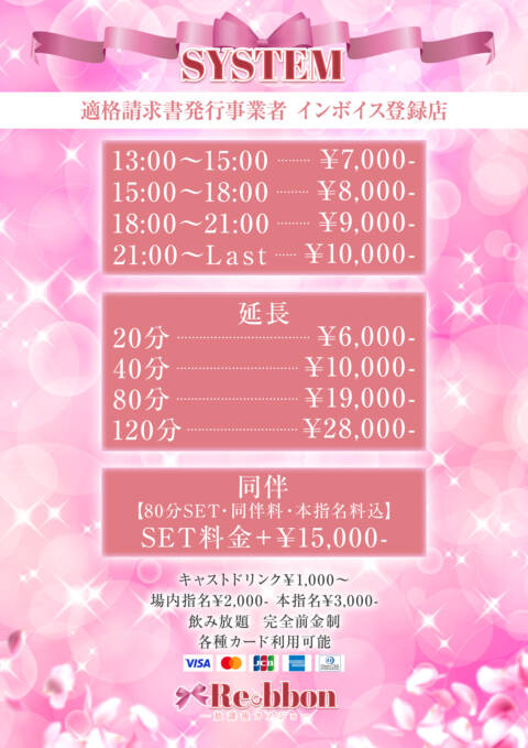 システム｜Ribbon～リボン～(池袋)（セクキャバ/池袋）