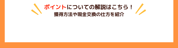 ポイントについての解説はこちら！獲得方法や現金交換の仕方を紹介